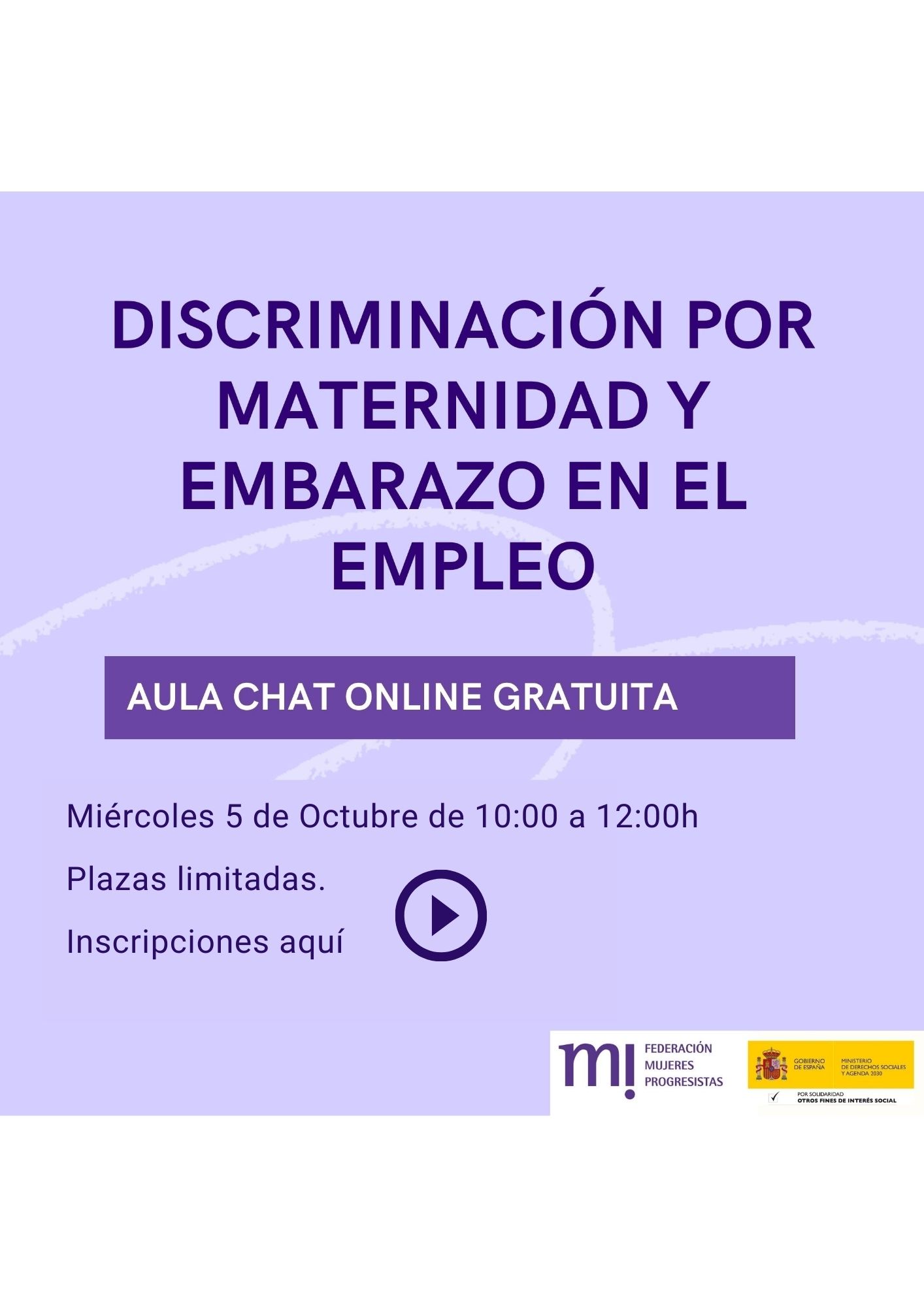 Course Image Aulachat Discriminación por maternidad y embarazo en el empleo  5 de Octubre de 2022