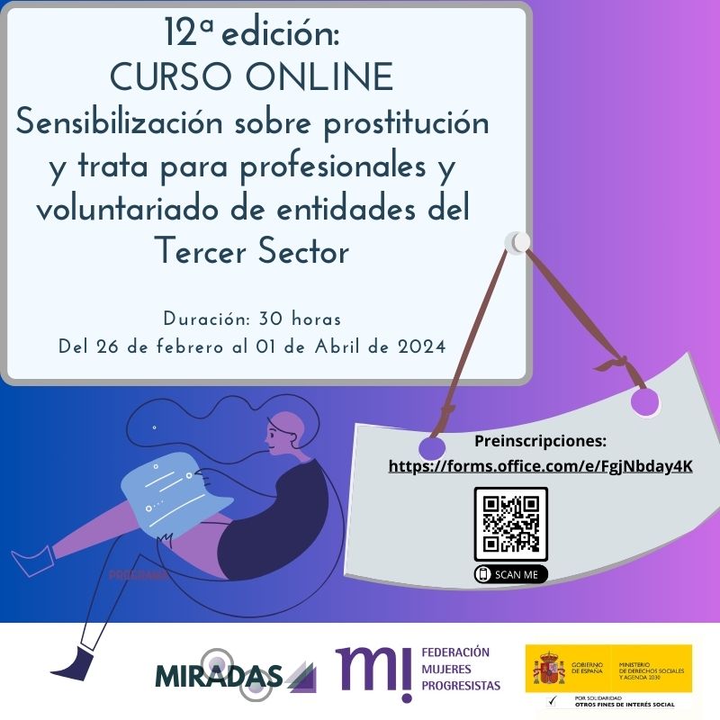 Course Image 12ª edición: Sensibilización sobre prostitución y trata para profesionales y voluntariado de entidades del Tercer Sector